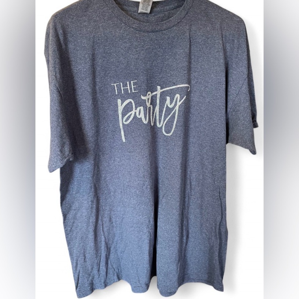 Blue-Gray Graphic T-Shirt